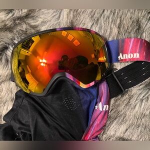 NWOT anon wm1 mfi goggles + lense + magnetic facemask